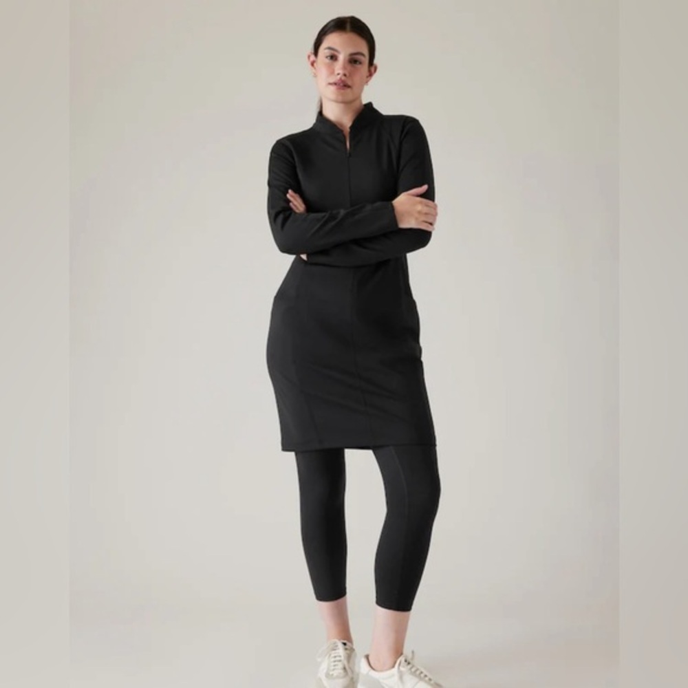 NWT Athleta Black Delancey Dress size Medium